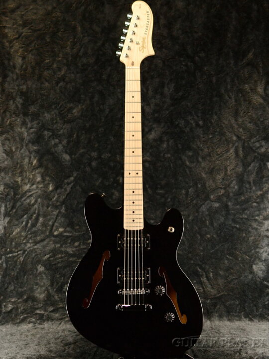 楽天市場】Squier Affinity Starcaster -Black / Maple- 新品 ブラック 