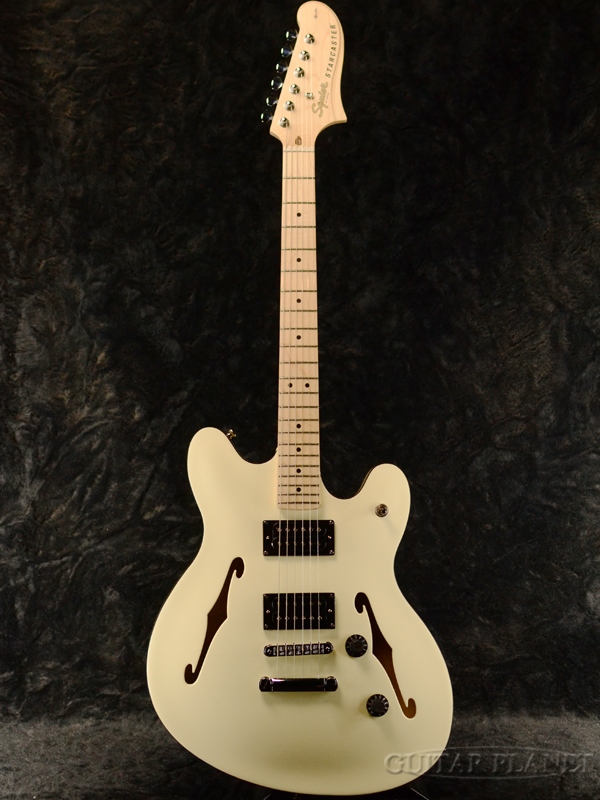 Squier Affinity Starcaster -Olympic White / Maple- 新品 オリンピックホワイト[Fender,スクワイヤー,フェンダー][スターキャスター][Semi Acoustic,セミアコースティック][白][Electric Guitar,エレキギター] エレキギター
