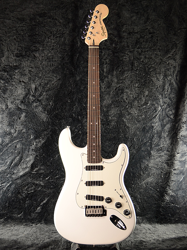 Squier Deluxe Hot Rails Stratocaster OWT 新品  オリンピックホワイト[スクワイヤー][デラックス,DX][Olympic White,白][ストラトキャスター][エレキギター,Electric  Guitar] | ギタープラネット