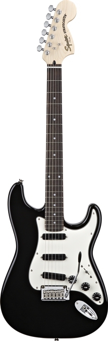 Squier Deluxe Hot Rails Stratocaster 新品  ブラック[スクワイヤー][デラックス,DX][Black,黒][ストラトキャスター][エレキギター,Electric Guitar] |  ギタープラネット