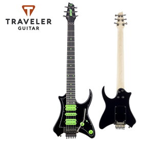 Traveler Guitar Vaibrant Deluxe V88X Cosmic Black 新品[トラベラーギター][Green,ブラック,グリーン,黒,緑][Mini Guitar,トラベルギター,ミニギター][Guitar,エレキギター]
