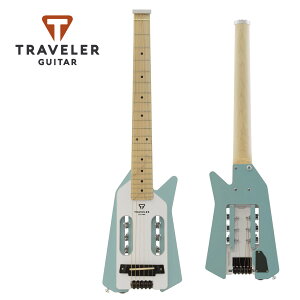 Traveler Guitar Ultra-Light EDGE Blue and White Vi[gx[M^[][u[,zCg,,][Mini Guitar,gxM^[,~jM^[][Electric Guitar,GLM^[]
