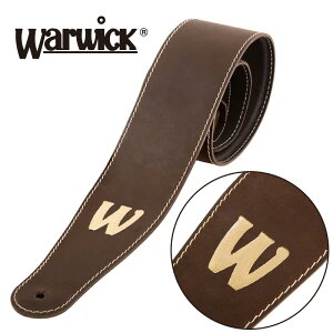 Warwick Teambuilt Genuine Leather Bass Strap -Brown / Gold Embossing- �M�^�[/�x�[�X�X�g���b�v[���[�E�B�b�N][�u���E��,��][�S�[���h,��][Electric Guitar,Electric Bass][�X�g���b�v]