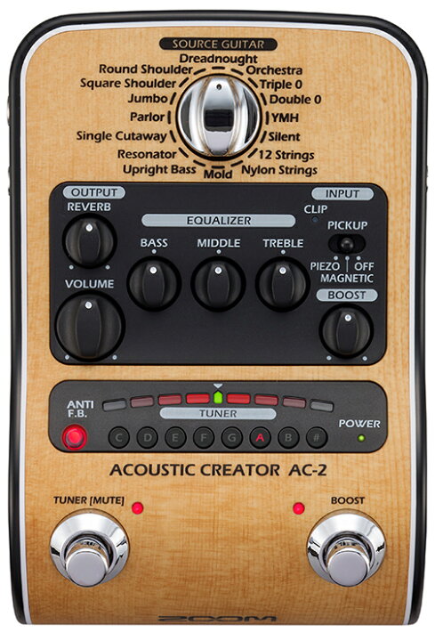 楽天市場】ZOOM AC-2 Acoustic Creator 新品 アコギ用プリアンプ 
