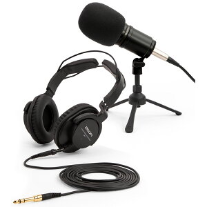 ZOOM ZDM-1PMP - PODCAST MIC PACK �V�i �|�b�h�L���X�g�p�}�C�N�p�b�N[�Y�[��][Microphone,�}�C�N���t�H��][Headphone,�w�b�h�t�H��]