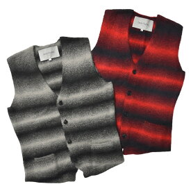 【40%OFF】Casely Hayford（ケースリーヘイフォード）アクリルアルパカ グラデーションボーダー ニットジレ 34042002065