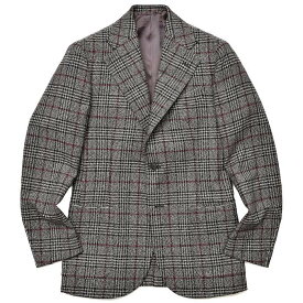 【60%OFF】Luca Grassia（ルカ グラシア）ウール メランジ グレンチェック ウィンドウペーン シングル3Bジャケット 37082001134
