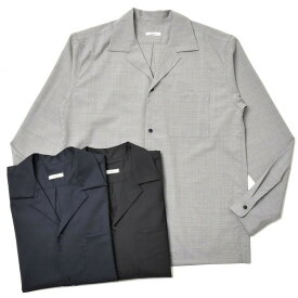 【40%OFF】moncao（モンサオ）ウールシルクトロピカルオープンカラーシャツ MON1-04 11002400172