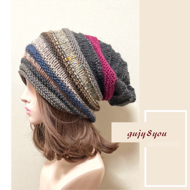 正式的 手編み ニットベレー帽【ニットベレー メンズニット帽子