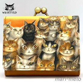 【 土日祝も発送！】 ダヤン わちふぃーるど ダヤングッズ 猫 猫グッズ ダヤングッズ がま口 三つ折り 福財布 ねこのしま 猫 猫グッズ 猫柄 ネコ 猫のダヤン 公式 キャラクター 本革 日本製 dayan 夏ギフト 24K