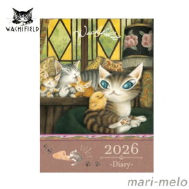 【土日祝も発送！】 ダヤン わちふぃーるど 手帳 A6 スケジュール 2026 アルス ダヤン わちふぃーるど ダヤングッズ ねこ 猫のダヤン 猫 猫柄 wachifield 公式 かわいい キャラクター プレゼント ギフト 本革 父の日 無料 ギフト ラッピング 25H