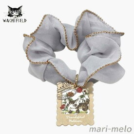 【 11日01：59までクーポン！】 ダヤン わちふぃーるど ダヤングッズ ヘアアクセサリー ミニ シフォン シュシュ グレー ねこ 猫のダヤン 猫柄 wachifield 公式 かわいい キャラクター プレゼント ギフト 本革 父の日 ギフト ラッピング 25F
