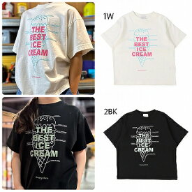 ☆2024春夏【GROOVY COLORS/グルーヴィーカラーズ】【1642495】テンジク ICE CREAM TEE(90～160)トップス/Tシャツ/カットソー/半袖/ベビー/キッズ/ジュニア/レディース