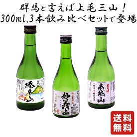 送料無料 【群馬の地酒 ミニ上毛三山 赤城山 榛名山 妙義山 飲み比べセット 3本 300ml】 群馬の地酒 お酒 酒 バレンタイン バレンタインデー プレゼント ギフト 飲み比べ 群馬 贈り物 内祝い 辛口 誕生日