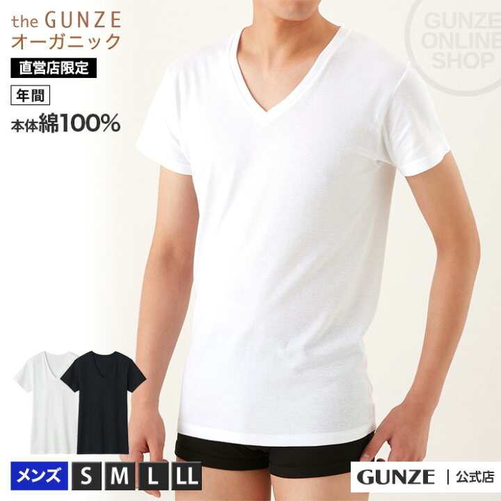 楽天市場】グンゼ Vネック Tシャツ メンズ 綿100％ コットン 男性用  