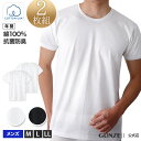 【セール SALE アウトレット】【直営店限定2枚組】GUNZE（グンゼ）／綿100％／クルーネックTシャツ（メンズ）／RT75142／M〜LL 抗菌 防臭 綿...