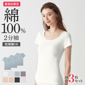 グンゼ インナー トップス 半袖 レディース まとめ買い 3枚組 セット 綿100% 綿100 綿 コットン 日本製 下着 インナーシャツ アンダーシャツ CK20ST3 CK3652 theGUNZE ザグンゼ S M L LL