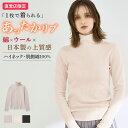 【SALE】≪1枚で着られる綿ウールのあったかリブハイネック≫ グンゼ カットソー レディース 長袖 綿混 ウール混 ハイ…