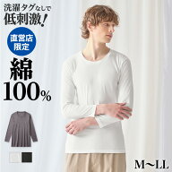 グンゼ インナーシャツ 長袖 丸首 メンズ 綿100% シャツ 乾燥機対応 コットン 肌着 下着 男性 紳士 メン…