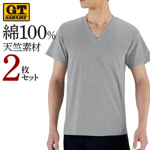 �ySALE�z�z�[�L���X V�l�b�N �V�� T�V���c 2���Z�b�g �����Y �N�� ��100 ���� V�� �V���v�� ���n M-LL G.T.HAWKINS GUNZE �O���[ 2���g 2P HK10152 �C���i�[�V���c