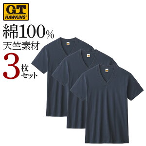 �ySALE�z�z�[�L���X V�l�b�N T�V���c 3���Z�b�g �����Y �a�m ���� �V���v�� ���n �J�W���A�� �p�b�NT 3P V�� �C���i�[�V���c �V�� ���� ��100 �R�b�g�� HK15153 M-LL �O���[ G.T.HAWKINS