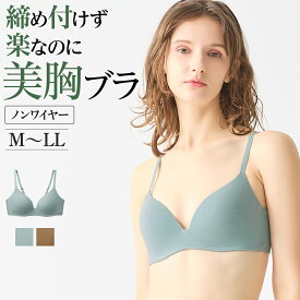 【SALE】グンゼ キレイラボ ノンワイヤーブラジャー レディース 綿混 脇肉 苦しくない ワイヤレス ひびきにくい オーガニックコットン混 モールドカップ シンプル 背中すっきり KIREILABO Fitte KB6092EC M-LL