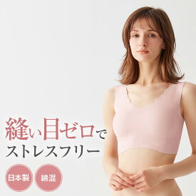 【タイムセール】≪さらに柔らかな風合いに進化！≫ グンゼ キレイラボ ハーフトップブラ ハーフトップ レディース 綿混 縫い目なし 完全無縫製 チクチクしにくい 締め付けにくい ひびきにくい 洗濯タグなし 日本製 下着 KIREILABO KL2055N