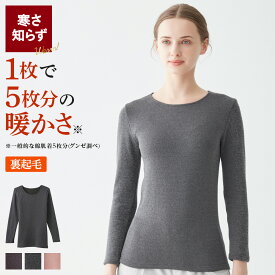 グンゼ あったかインナー 8分袖 長袖 レディース 冬 冬用 暖かい 吸湿発熱 裏起毛 厚手 防寒 保温 ヒートインナー 冬インナー ムレにくい 伸びる 下着 肌着 M L LL ホットマジック HOTMAGIC GUNZE MH5646R