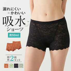 【まとめ買い割引】グンゼ 吸水ショーツ 2枚セット レディース トゥシェ サニタリー ショーツ 吸水パンツ ブルーデイ 羽根付き対応 パンツ 下着 女性 婦人 可愛い ひびきにくい カットオフ 50ml チェリッシュムーン Tuche TC4862 TC48ST1 M-LL