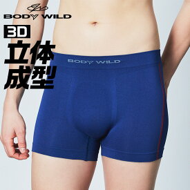 グンゼ ボクサーパンツ BODYWILD メンズ 年間 前閉じ ボクサーブリーフ パンツ 下着 男性 立体 成型 伸びる ストレッチ 無地 3D-Boxer BWS852J S-LL