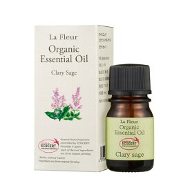 アロマオイル アロマ アロマ精油 ラ フルール オーガニックエッセンシャルオイル クラリセージ エッセンシャルオイル 日本製 ECOCERT認定 オーガニック オーガニック精油 アロマポットサンハーブ 香り 趣味 ハンドメイド アロマストーン 芳香剤 フレーバー 無添加 ハンドケア