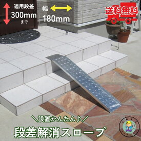 段差解消スロープ 適用段差300mmまで HSP-300 幅180mm 長さ900mm 耐荷重350kg 玄関 車いす ベビーカー1枚 縞鋼板製 法山本店