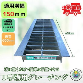 【ランキング受賞！】 グレーチング U字溝 HGU-150-19L600 溝幅150mm用 乗用車荷重 規格 T-2 溝 蓋 側溝 普及型 並目 L600 法山本店