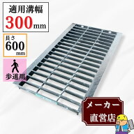 グレーチング U字溝 HGU-300-19L600 溝幅300mm用 歩道用荷重 規格 溝 蓋 側溝 普及型 並目 L600 法山本店
