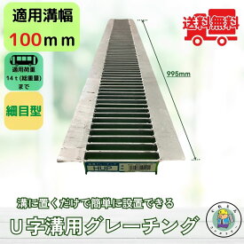 細目型グレーチング U字溝 HUP-100-19 溝幅100mm用 大型トラック荷重 規格 T-14 溝 蓋 側溝 細目 法山本店