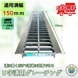 【ランキング受賞！】 グレーチング U字溝 HGU-150-19 溝幅150mm用 乗用車荷重 規格 T-2 溝 蓋 側溝 普及型 並目 法山本店