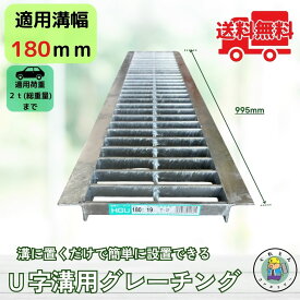 【ランキング受賞！】 グレーチング U字溝 HGU-180-19 溝幅180mm用 乗用車荷重 規格 T-2 溝 蓋 側溝 普及型 並目 法山本店