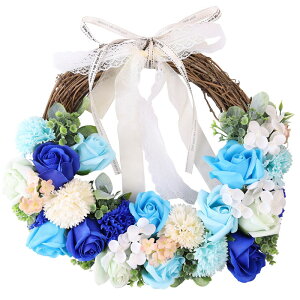 ソープフラワー 誕生日プレゼント 発表会 誕生日 プレゼント ギフト リース 花 花束 誕生祝 友達 友人 先輩 フラワーリース クリスマスリース ソープフラワーリース ナチュラルリース フラ