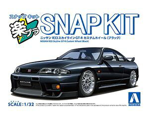 1/32 NISSAN R33�X�J�C���C��GT-R �J�X�^���z�C�[��(�u���b�N) �g�ݗ��Ď��v�����f��