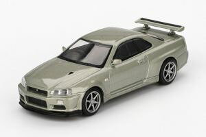 1/64 Nissan SKYLINE GT-R R34 VスペックII Nur ミレニアムジェイド(右ハンドル) MGT01003-R 完成品ミニカー