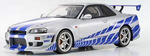 1/12 ���Y �X�J�C���C�� R34 GT-R 2001 Fast&Furious (�V���o�[/�u���[�X�g���C�v) KSR12007A �����i�~�j�J�[�y�\��z