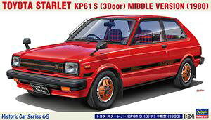 1/24 TOYOTA �X�^�[���b�g KP61 S�i3�h�A�j�����^�i1980�j HC63 �g�ݗ��Ď��v�����f��