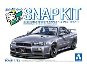 1/32 NISSAN R34�X�J�C���C��GT-R �J�X�^���z�C�[��(�A�X���[�g�V���o�[)