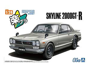 1/24 NISSAN KPGC10 �X�J�C���C��HT 2000GT-R 1970 �V���o�[ �g�ݗ��Ď��v�����f��