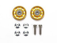 軽量13mmオールアルミベアリングローラー (ゴールド) 95704 ミニ四駆パーツ【予約】