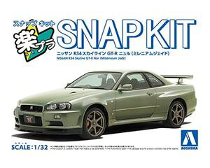 1/32 NISSAN R34�X�J�C���C��GT-R �j����(�~���j�A���W�F�C�h) �g�ݗ��Ď��v�����f��