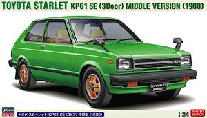 1/24 TOYOTA �X�^�[���b�g KP61 SE �i3�h�A�j�����^�i1980�j 20761 �g�ݗ��Ď��v�����f��