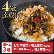 1000円 ポッキリ 送料無料 ＼ 楽天RTランキング1位 ／ 選べる3種セット ピリ辛高菜油炒め 明太高菜 醤油…