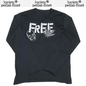 ルシアンペラフィネ lucien pellat-finet メンズ トップス ロンT 長袖 ロゴ スカル/ヘンプ/FREEプリントロングTシャツ ブラック 色違い(白/橙/灰)あり EVH1089 CAMPIAN/BLACK 13S (R79800)【送料無料】【smtb-TK】