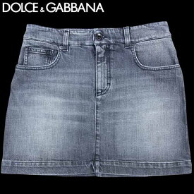 ドルチェ＆ガッバーナ DOLCE&GABBANA レディース パンツ ボトムス スカート ドルガバロゴメタルプレート付きデニムミニスカート ウォッシュドブルー 青 F4O40D G868O N0497 13S (R36800)【送料無料】【smtb-TK】